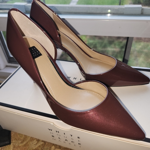 WHBM HEELS Ella Garnet 6 1/2 , Never worn - Picture 4 of 7